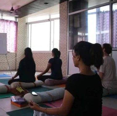 pranayama session in progress